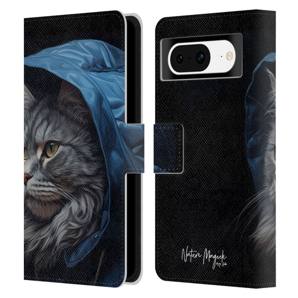 Nature Magick Various Collection Winter Cat Leather Book Wallet Case Cover For Google Pixel 8