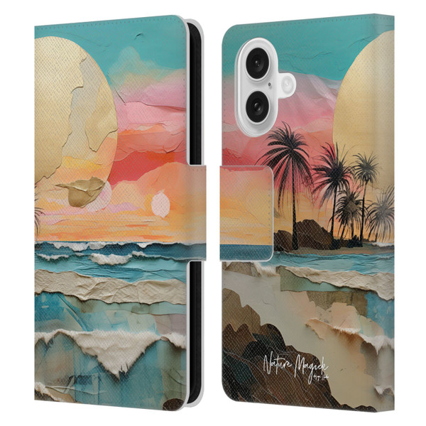 Nature Magick Various Collection Moon Tides Leather Book Wallet Case Cover For Apple iPhone 16