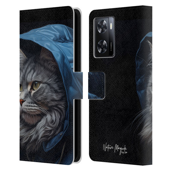 Nature Magick Various Collection Winter Cat Leather Book Wallet Case Cover For OPPO A57s