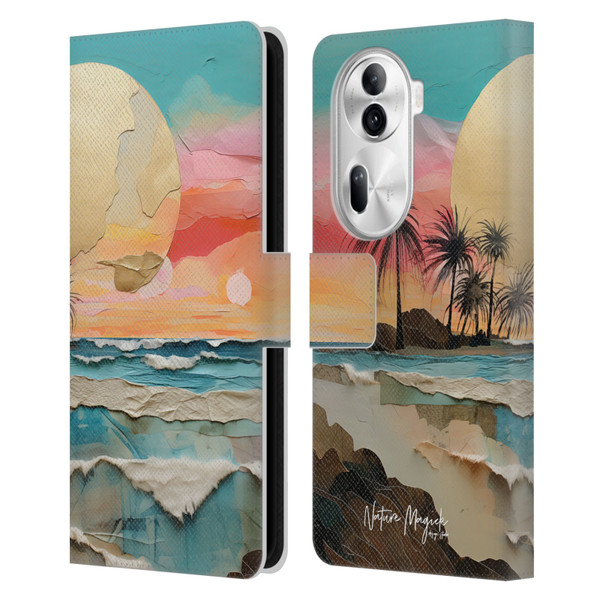 Nature Magick Various Collection Moon Tides Leather Book Wallet Case Cover For OPPO Reno11