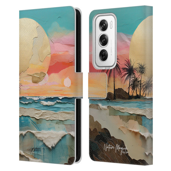 Nature Magick Various Collection Moon Tides Leather Book Wallet Case Cover For OPPO Reno12 Pro 5G