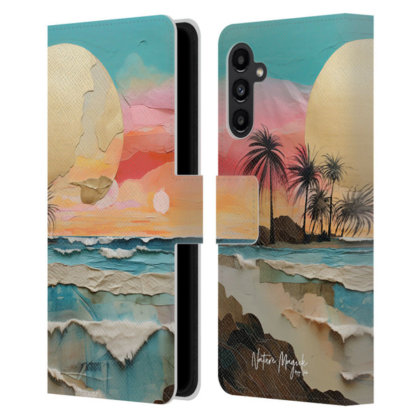 Nature Magick Various Collection Moon Tides Leather Book Wallet Case Cover For Samsung Galaxy A13 5G (2021)