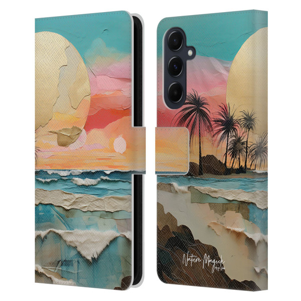 Nature Magick Various Collection Moon Tides Leather Book Wallet Case Cover For Samsung Galaxy A55 5G