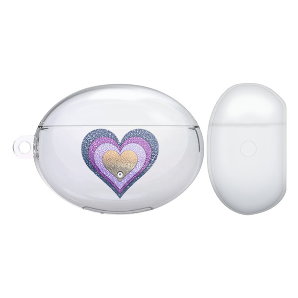 Monika Strigel Heart In Heart Indigo Clear Hard Crystal Cover for Huawei Freebuds 4