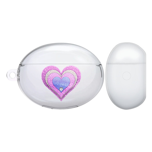 Monika Strigel Heart In Heart Purple Clear Hard Crystal Cover for Huawei Freebuds 4