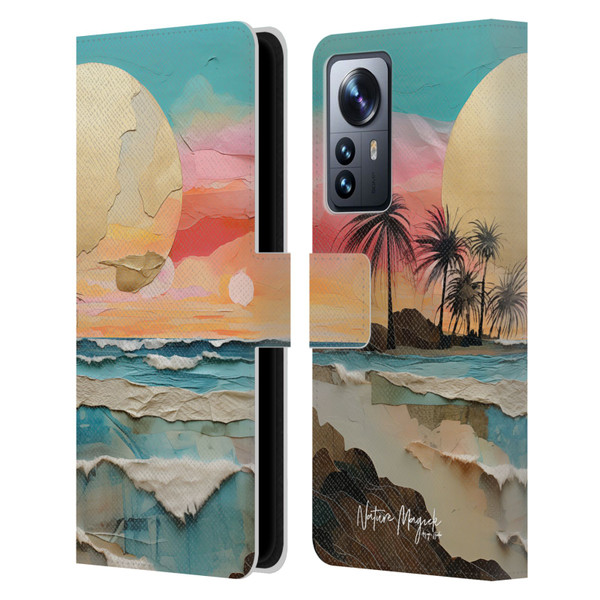 Nature Magick Various Collection Moon Tides Leather Book Wallet Case Cover For Xiaomi 12 Pro