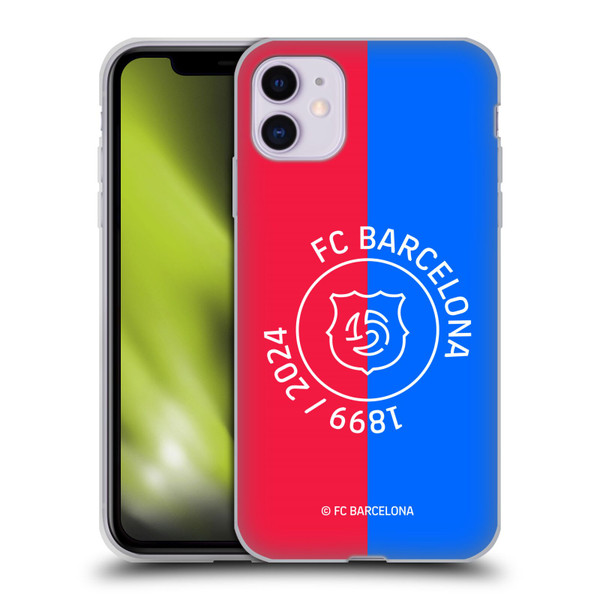 FC Barcelona 125th Anniversary Red & Blue Soft Gel Case for Apple iPhone 11