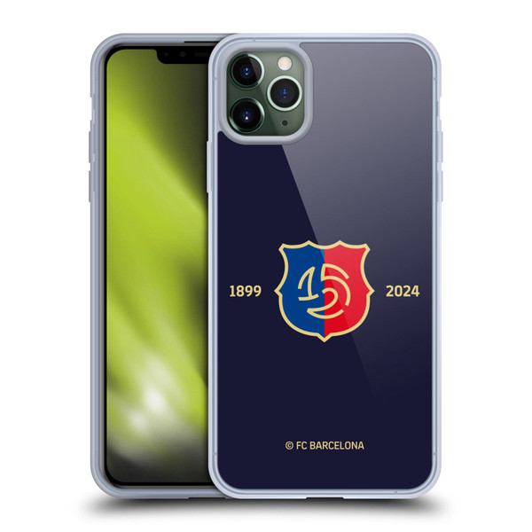 FC Barcelona 125th Anniversary Logo Stack Soft Gel Case for Apple iPhone 11 Pro Max