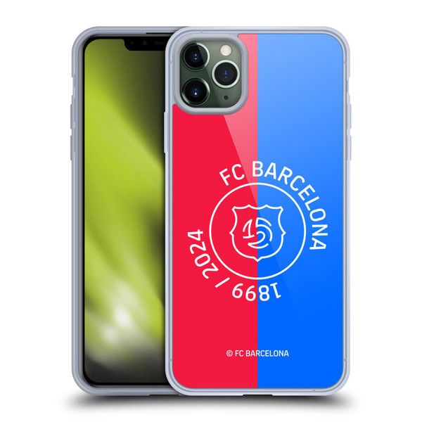 FC Barcelona 125th Anniversary Red & Blue Soft Gel Case for Apple iPhone 11 Pro Max