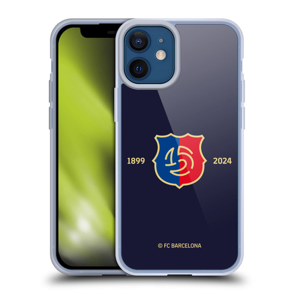 FC Barcelona 125th Anniversary Logo Stack Soft Gel Case for Apple iPhone 12 Mini