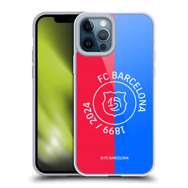 FC Barcelona 125th Anniversary Red & Blue Soft Gel Case for Apple iPhone 12 Pro Max
