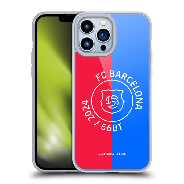 FC Barcelona 125th Anniversary Red & Blue Soft Gel Case for Apple iPhone 13 Pro Max