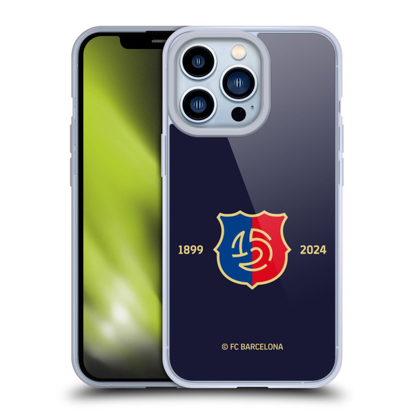 FC Barcelona 125th Anniversary Logo Stack Soft Gel Case for Apple iPhone 13 Pro