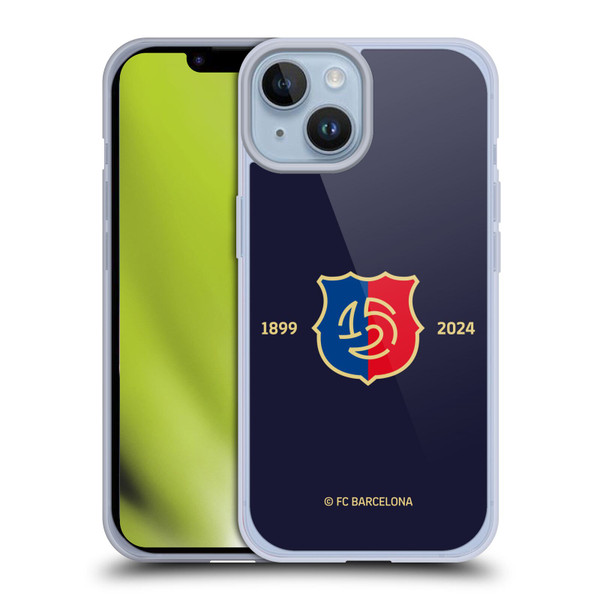 FC Barcelona 125th Anniversary Logo Stack Soft Gel Case for Apple iPhone 14