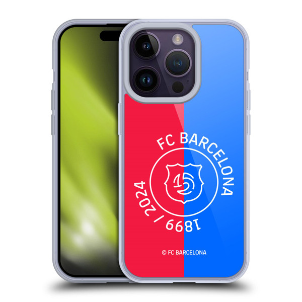 FC Barcelona 125th Anniversary Red & Blue Soft Gel Case for Apple iPhone 14 Pro