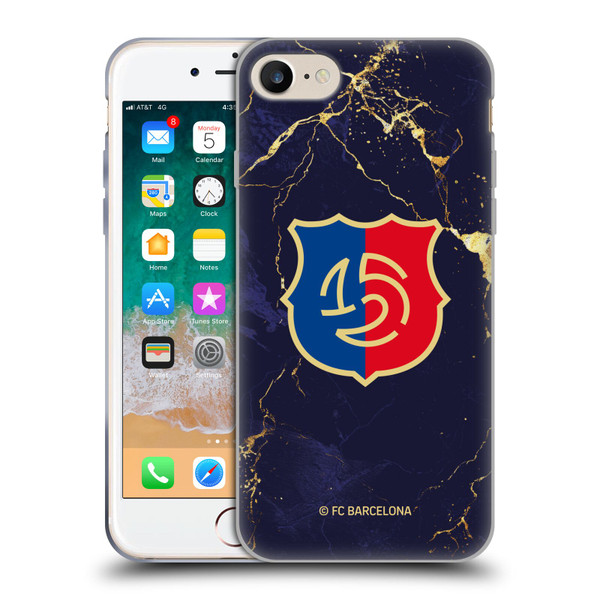 FC Barcelona 125th Anniversary Logo Marble Soft Gel Case for Apple iPhone 7 / 8 / SE 2020 & 2022