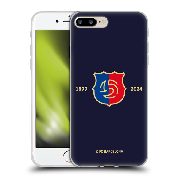 FC Barcelona 125th Anniversary Logo Stack Soft Gel Case for Apple iPhone 7 Plus / iPhone 8 Plus
