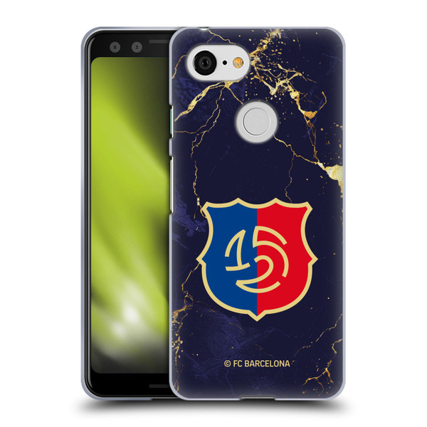 FC Barcelona 125th Anniversary Logo Marble Soft Gel Case for Google Pixel 3