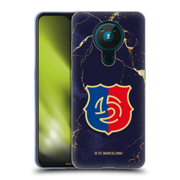 FC Barcelona 125th Anniversary Logo Marble Soft Gel Case for Nokia 5.3