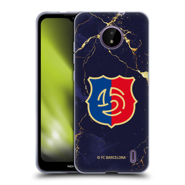 FC Barcelona 125th Anniversary Logo Marble Soft Gel Case for Nokia C10 / C20