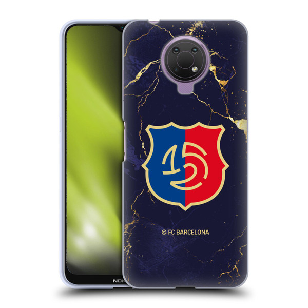 FC Barcelona 125th Anniversary Logo Marble Soft Gel Case for Nokia G10