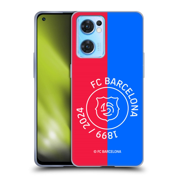 FC Barcelona 125th Anniversary Red & Blue Soft Gel Case for OPPO Reno7 5G / Find X5 Lite