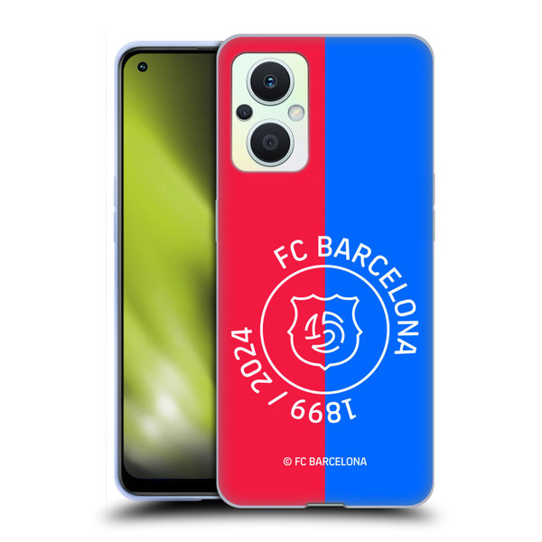 FC Barcelona 125th Anniversary Red & Blue Soft Gel Case for OPPO Reno8 Lite