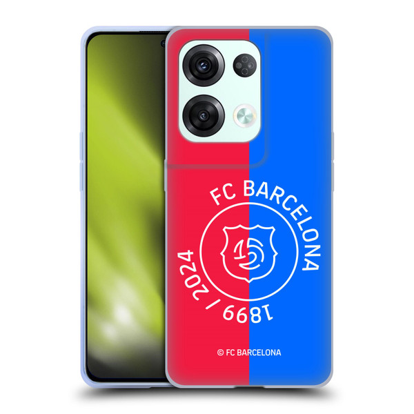 FC Barcelona 125th Anniversary Red & Blue Soft Gel Case for OPPO Reno8 Pro