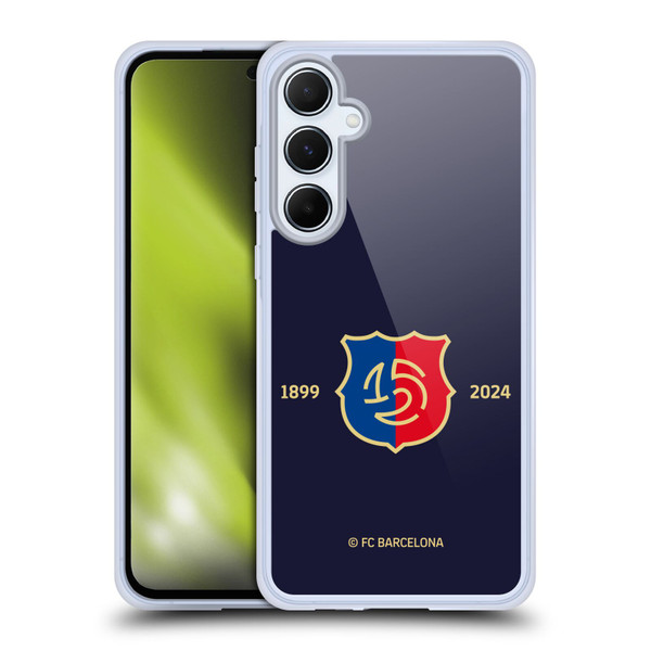 FC Barcelona 125th Anniversary Logo Stack Soft Gel Case for Samsung Galaxy A55 5G