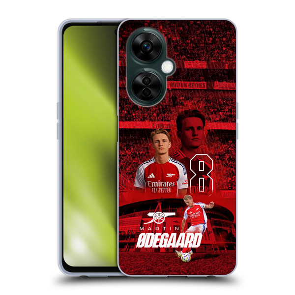 Arsenal FC 2024/25 First Team Martin Ødegaard Soft Gel Case for OnePlus Nord N30