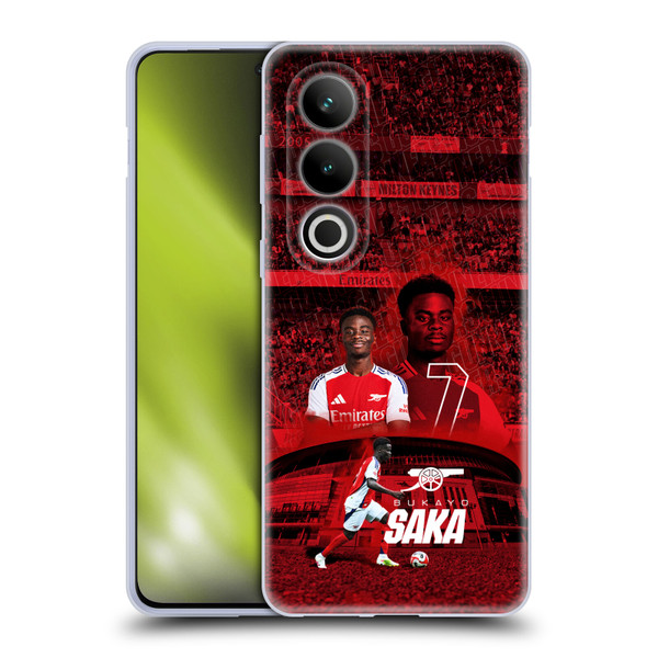 Arsenal FC 2024/25 First Team Bukayo Saka Soft Gel Case for OPPO OnePlus Ace 3V 5G Arsenal FC 2024/25 First Team Bukayo Saka Soft Gel Case for OPPO OnePlus Ace 3V 5G