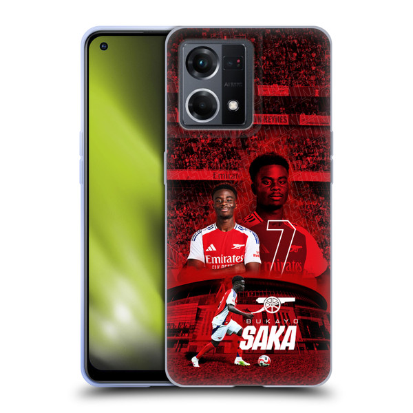 Arsenal FC 2024/25 First Team Bukayo Saka Soft Gel Case for OPPO Reno8 4G