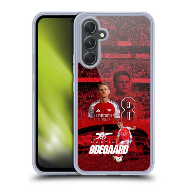 Arsenal FC 2024/25 First Team Martin Ødegaard Soft Gel Case for Samsung Galaxy A54 5G