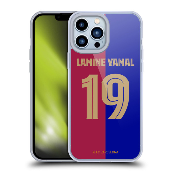 FC Barcelona 2024/25 Players Home Kit Lamine Yamal Soft Gel Case for Apple iPhone 13 Pro Max