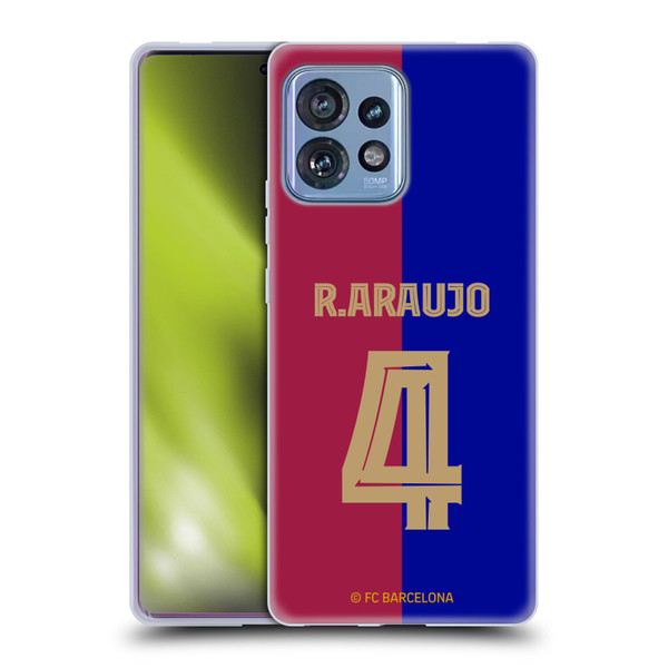 FC Barcelona 2024/25 Players Home Kit Ronald Araújo Soft Gel Case for Motorola Moto Edge 40 Pro/Plus 2023