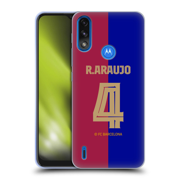 FC Barcelona 2024/25 Players Home Kit Ronald Araújo Soft Gel Case for Motorola Moto E7 Power / Moto E7i Power