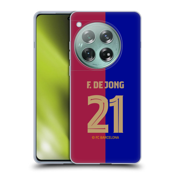 FC Barcelona 2024/25 Players Home Kit Frenkie de Jong Soft Gel Case for OnePlus 12