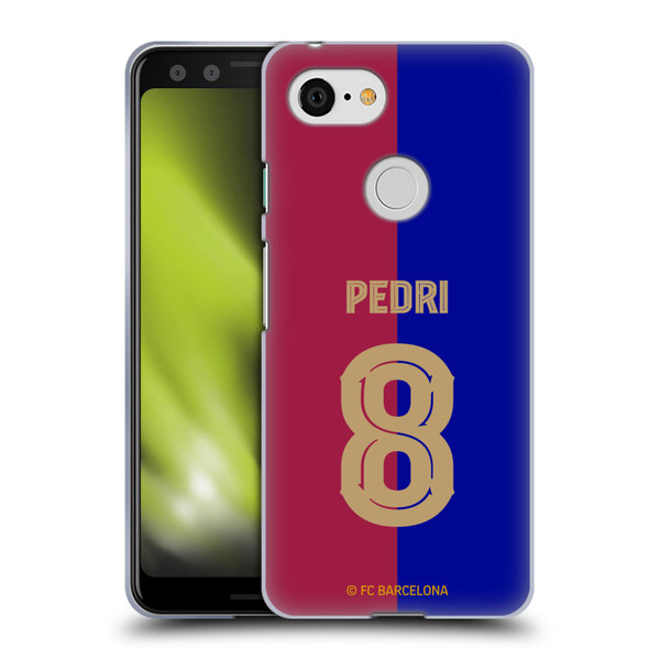 FC Barcelona 2024/25 Players Home Kit Pedri Soft Gel Case for Google Pixel 3