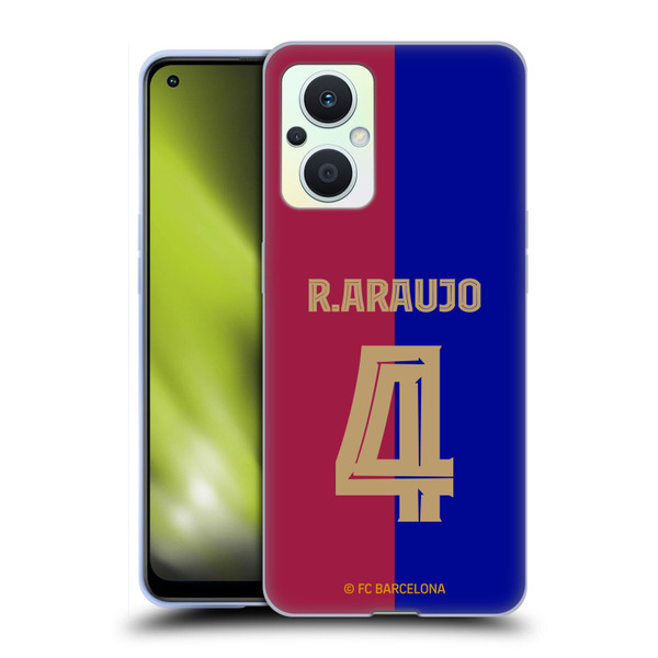 FC Barcelona 2024/25 Players Home Kit Ronald Araújo Soft Gel Case for OPPO Reno8 Lite