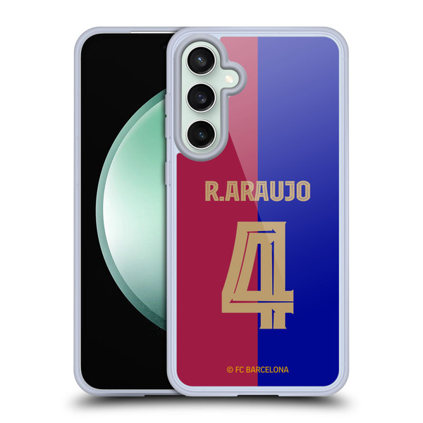 FC Barcelona 2024/25 Players Home Kit Ronald Araújo Soft Gel Case for Samsung Galaxy S23 FE 5G