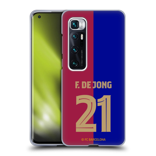 FC Barcelona 2024/25 Players Home Kit Frenkie de Jong Soft Gel Case for Xiaomi Mi 10 Ultra 5G