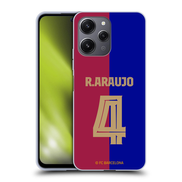 FC Barcelona 2024/25 Players Home Kit Ronald Araújo Soft Gel Case for Xiaomi Redmi 12