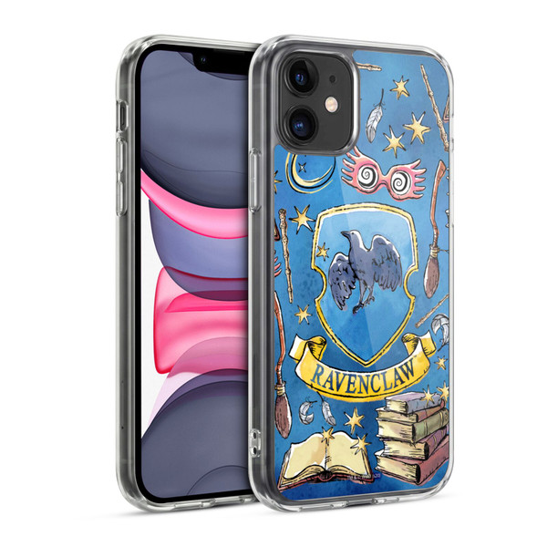 Harry Potter Deathly Hallows XIII Ravenclaw Pattern Soft Gel Case for Apple iPhone 11