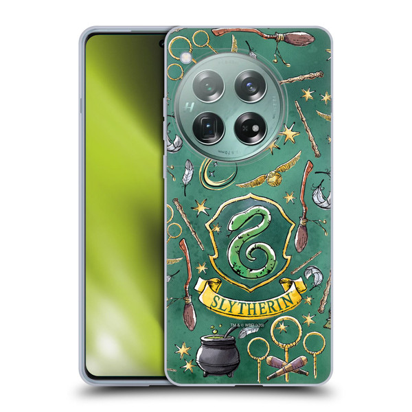 Harry Potter Deathly Hallows XIII Slytherin Pattern Soft Gel Case for OnePlus 12