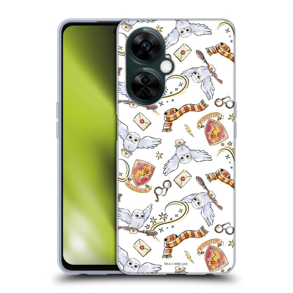 Harry Potter Deathly Hallows XIII Hedwig Owl Pattern Soft Gel Case for OnePlus Nord N30
