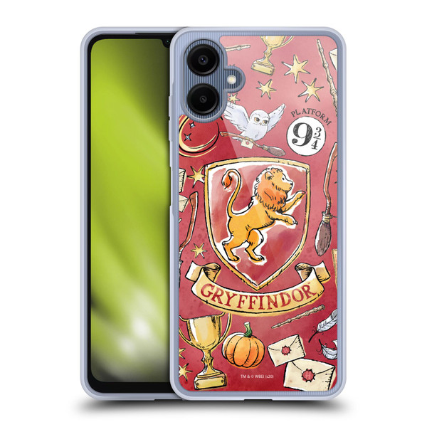 Harry Potter Deathly Hallows XIII Gryffindor Pattern Soft Gel Case for Samsung Galaxy A06 4G