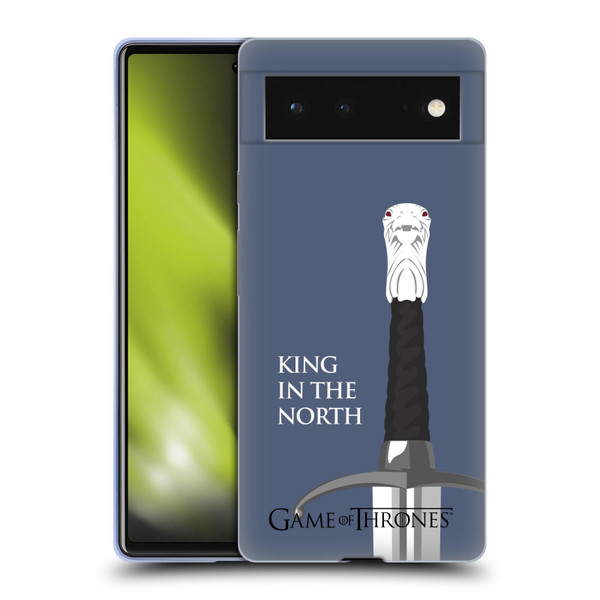 HBO Game of Thrones Graphics Longclaw King North Soft Gel Case for Google Pixel 6