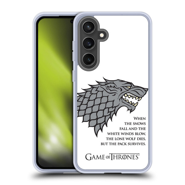 HBO Game of Thrones Graphics White Winds Soft Gel Case for Samsung Galaxy S24 FE & MagSafe