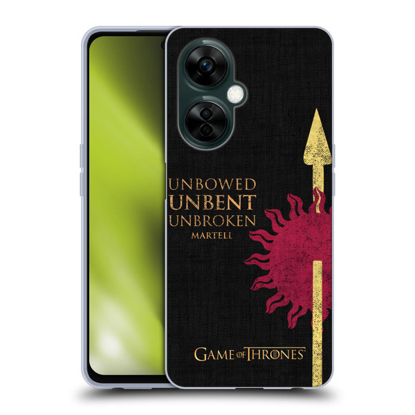 HBO Game of Thrones House Mottos Martell Soft Gel Case for OnePlus Nord N30