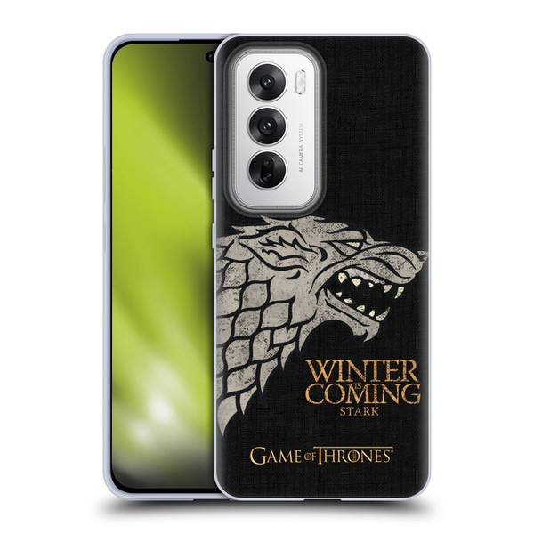 HBO Game of Thrones House Mottos Stark Soft Gel Case for OPPO Reno12 5G